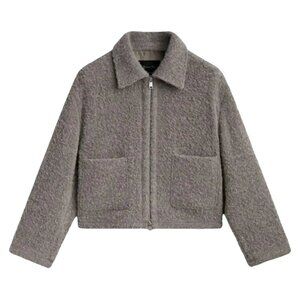 Massimo Dutti Wool Boucle Zipper Jacket